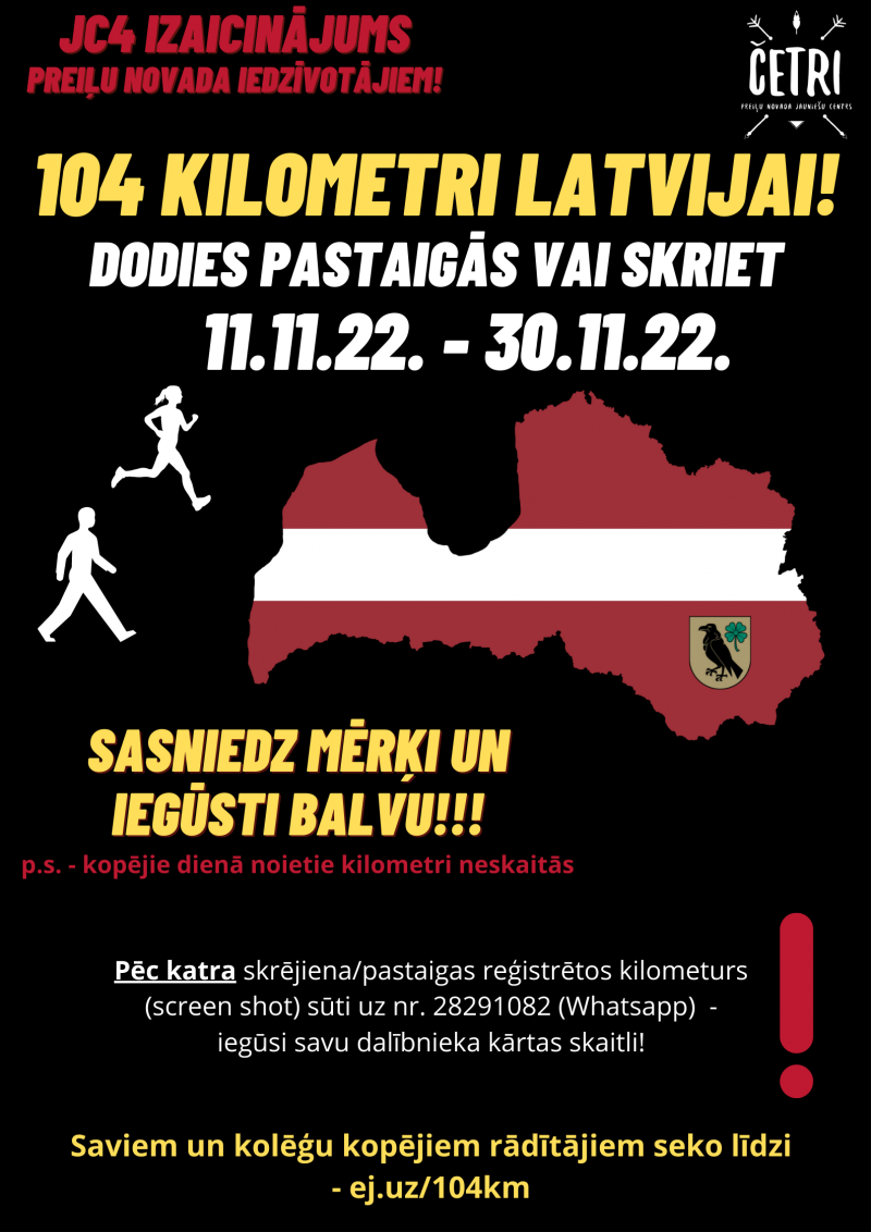 104 km Latvijai