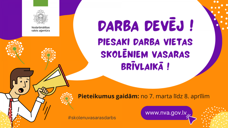 darba vietas skolēniem