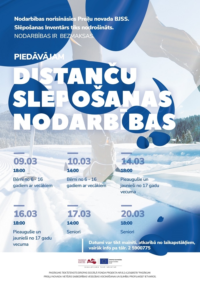 slēpošanas nodarbības