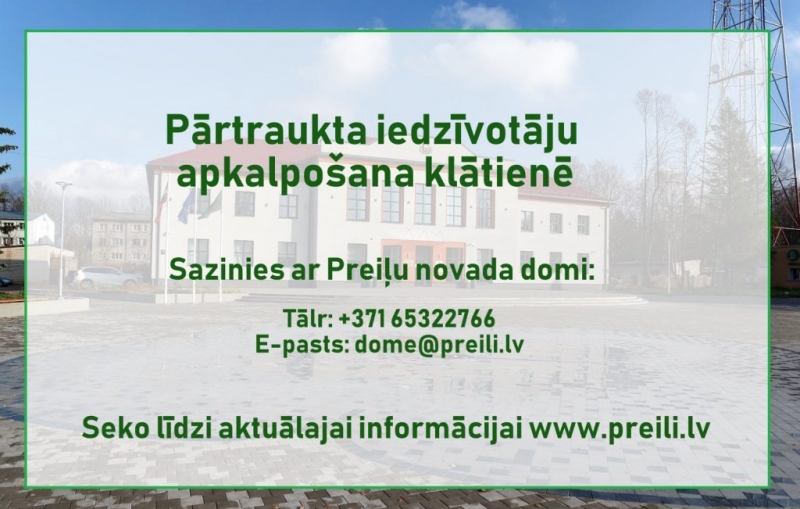 pārtraukta apkalpošana klātienē