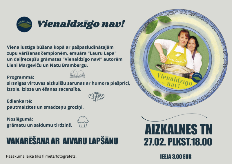Lustīga kopā būšana ar Lieni Margeviču un Natu Brambergu "Vienaldzīgo nav!"