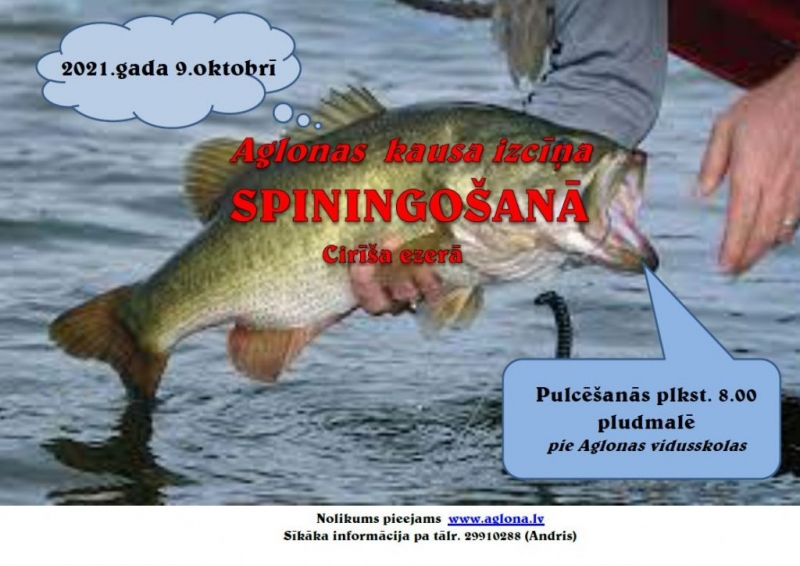 Aglonas kausa izcīņa spiningošanā Cirīša ezerā