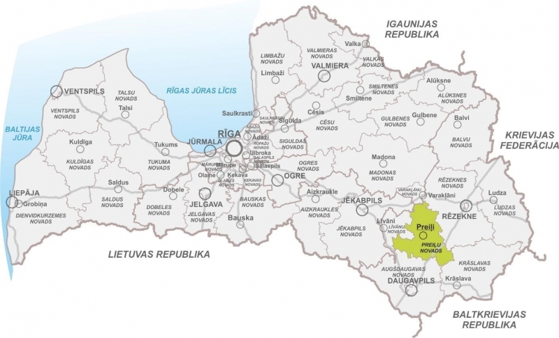 Preiļu novada karte