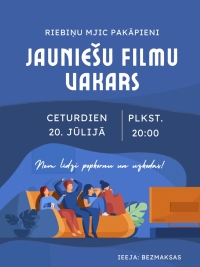 "Jauniešu filmu vakars" Riebiņu MJIC "Pakāpieni"