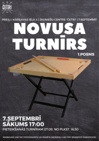 Novusa turnīra 1. posms Preiļu novada Jauniešu centrā “Četri” 