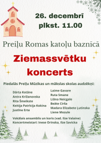 Ziemassvētku koncerts Preiļu Romas katoļu baznīcā