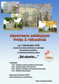 Absolventu salidojums Preiļu 2. vidusskolā