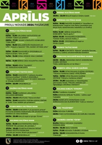 Kultūras pasākumi aprīlī