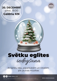 Svētku eglītes iedegšana