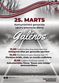 Komunistiskā genocīda upuru piemiņas diena Galēnos 