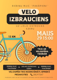 Aicinām jauniešus piedalīties velo izbraucienā!
