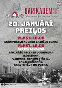 Barikāžu atceres norises Preiļos