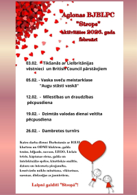 Aglonas BJBLPC “Strops” aktivitātes februārī