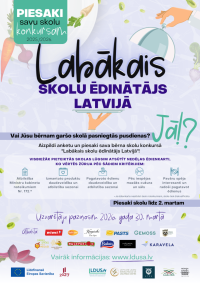 Aicinām vecākus pieteikt Latvijas skolas konkursam “Labākais skolu ēdinātājs Latvijā”