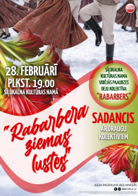 Sīļukalna Kultūras nama VPDK "Rabarbers" sadancis ar draugu kolektīviem "Rabarbera ziemas lustes"