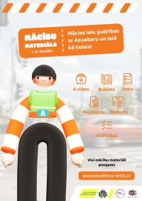 Pirmo klašu skolēniem sagatavots mācību materiāls par satiksmes drošību