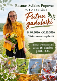 Rasmas Svikles-Popovas foto izstāde "Putnu gadalaiki"