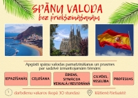 Preiļu novada Izglītības pārvalde oktobrī, novembrī un decembrī Preiļos piedāvā svešvalodu kursus spāņu, angļu valodā pieaugušajiem bez priekšzināšanām