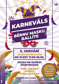 Karnevāls - bērnu masku ballīte