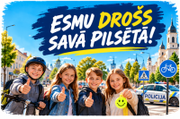 1.-9. klašu skolēni no visām Latgales reģiona izglītības iestādēm aicināti piedalīties konkursā "ESMU DROŠS SAVĀ PILSĒTĀ!"