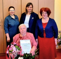 Preiliete Pelageja Filimonova svin 90 gadu jubileju 