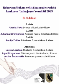 Noslēdzies Robertam Mūkam veltītais jaunrades radošo darbu konkurss skolēniem 2023