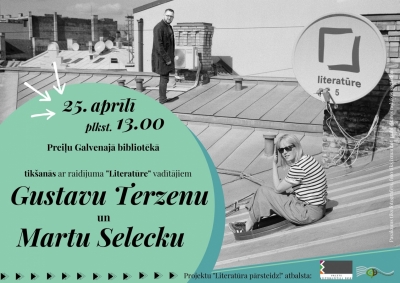 Bibliotēkā viesosies raidījuma "Literatūre" veidotāji Marta Selecka un Gustavs Terzens