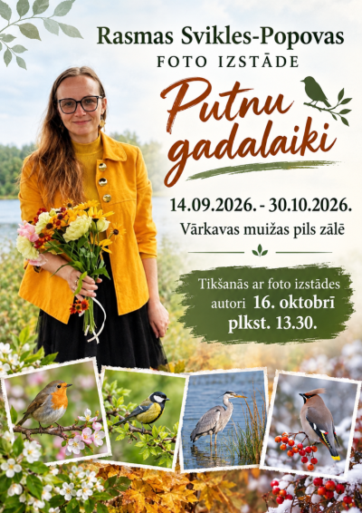 Tikšanās ar foto izstādes "Putnu gadalaiki" autori Rasmu Svikli-Popovu