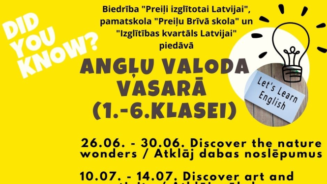 Angļu valoda vasarā