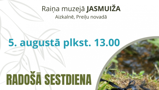 Raiņa muzejs “Jasmuiža” aicina izmēģināt vainagu darināšanu