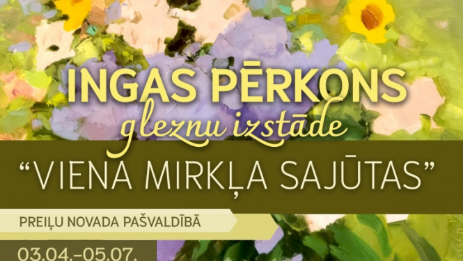 Ingas Pērkons gleznu izstāde "Viena mirkļa sajūtas"