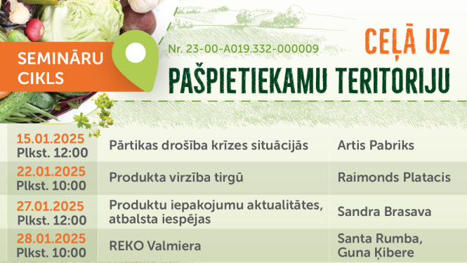 Seminārs "Pārtikas drošība krīzes situācijās"