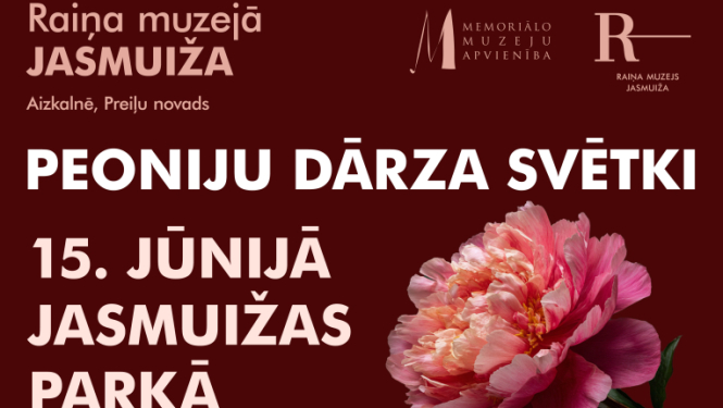 Jasmuižas parkā svinēs Peoniju dārza svētkus