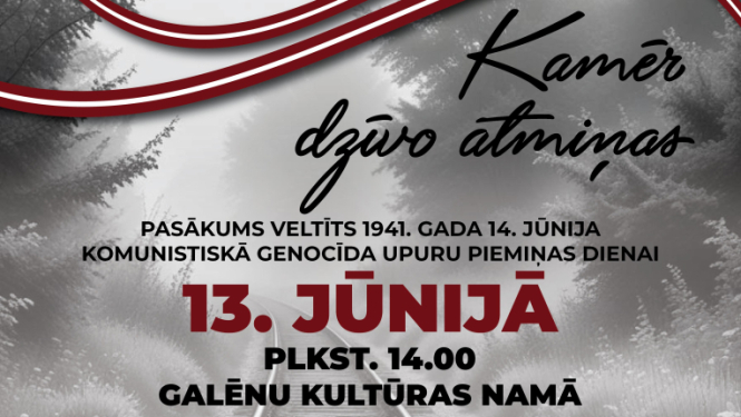 Komunistiskā genocīda upuru piemiņas diena Galēnos 