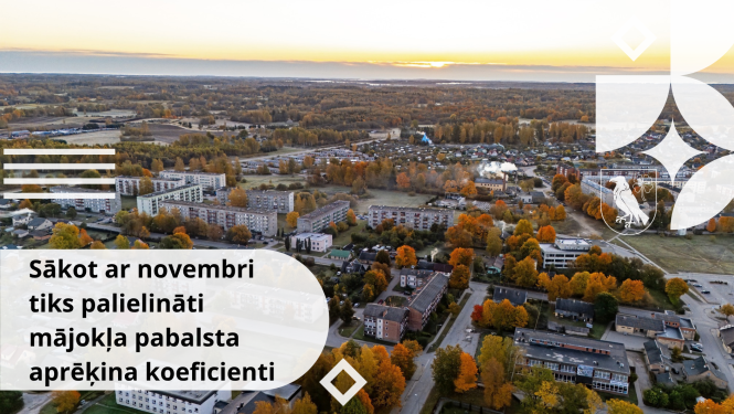 Sākot ar novembri tiks palielināti mājokļa pabalsta aprēķina koeficienti