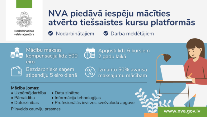 NVA piedāvā iespēju mācīties, plakāts