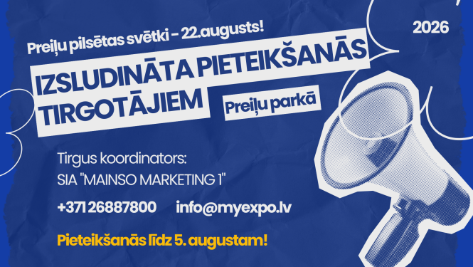 Pieteikšanās Preiļu pilsētas svētku tirgum