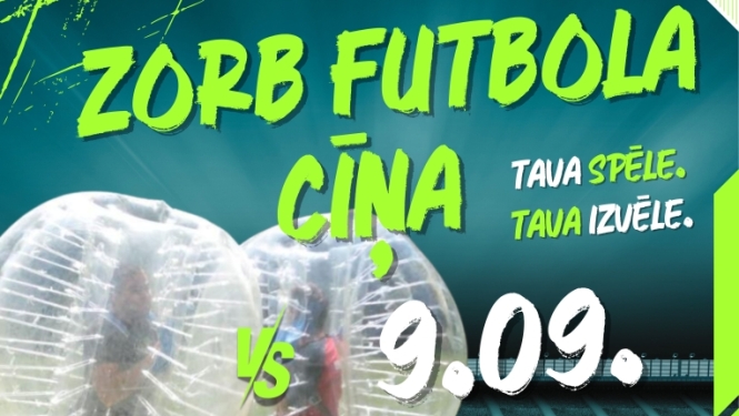 Jaunatnes mobilā darba aktivitāšu ietvaros notiks Zorb futbola pasākums “Tava spēle, tava izvēle!”