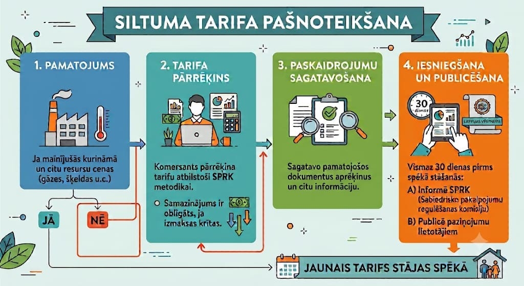 Informācija un paziņojums par siltumenerģijas tarifa projektu