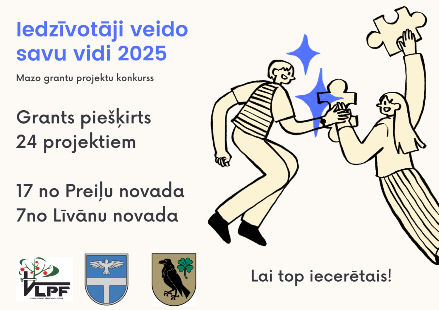 Apstiprināti pašvaldību mazo grantu projekti 2025. gadam