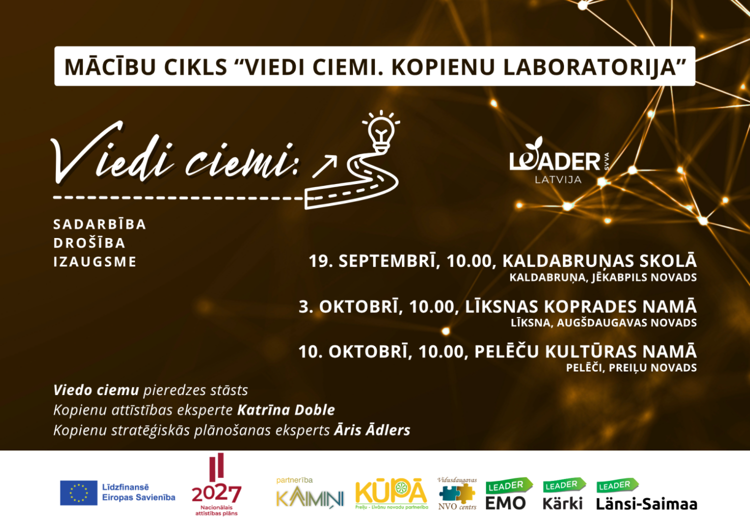 Tiek uzsāktas projekta “Viedi ciemi: sadarbība, drošība, izaugsme” aktivitātes