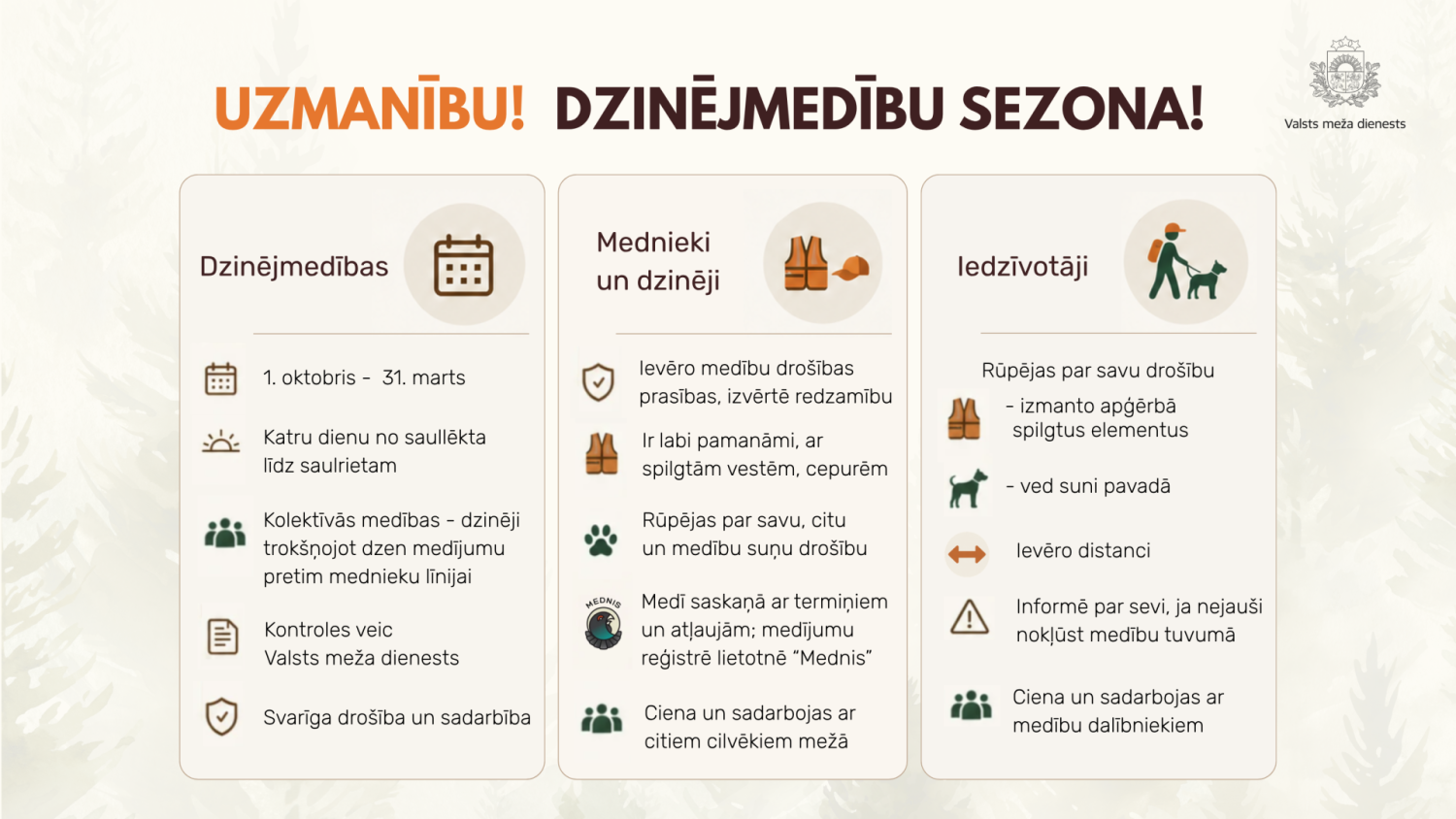 1. oktobrī sākas dzinējmedību sezona