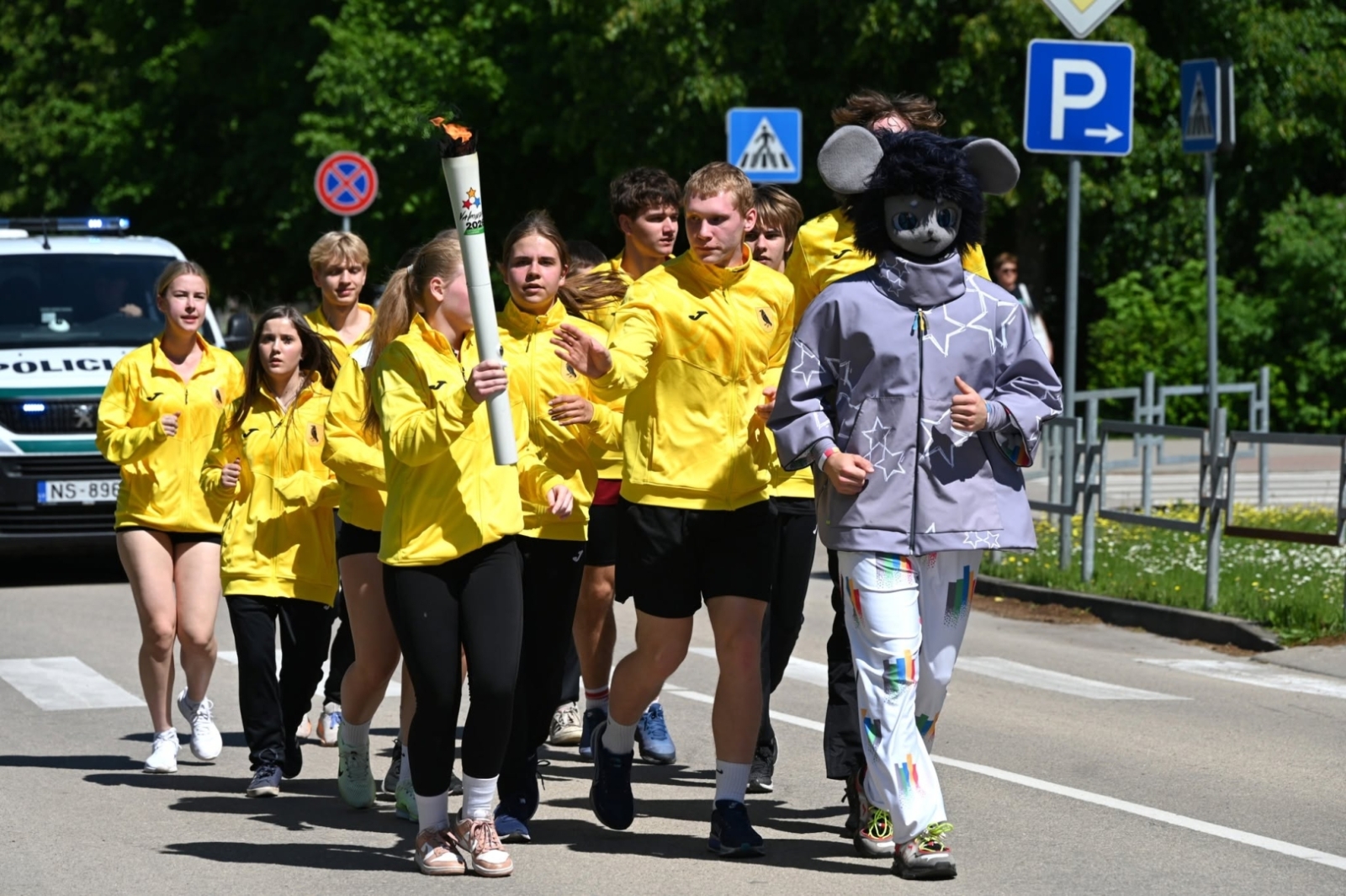 Preiļos tika uzņemta Latvijas Jaunatnes X Olimpiādes lāpa