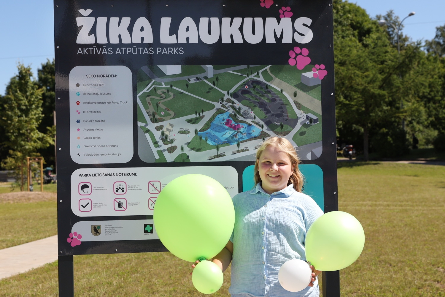 Svinīgi atklāts jaunais un ilgi gaidītais aktīvās atpūtas laukums “Žika laukums” Preiļos