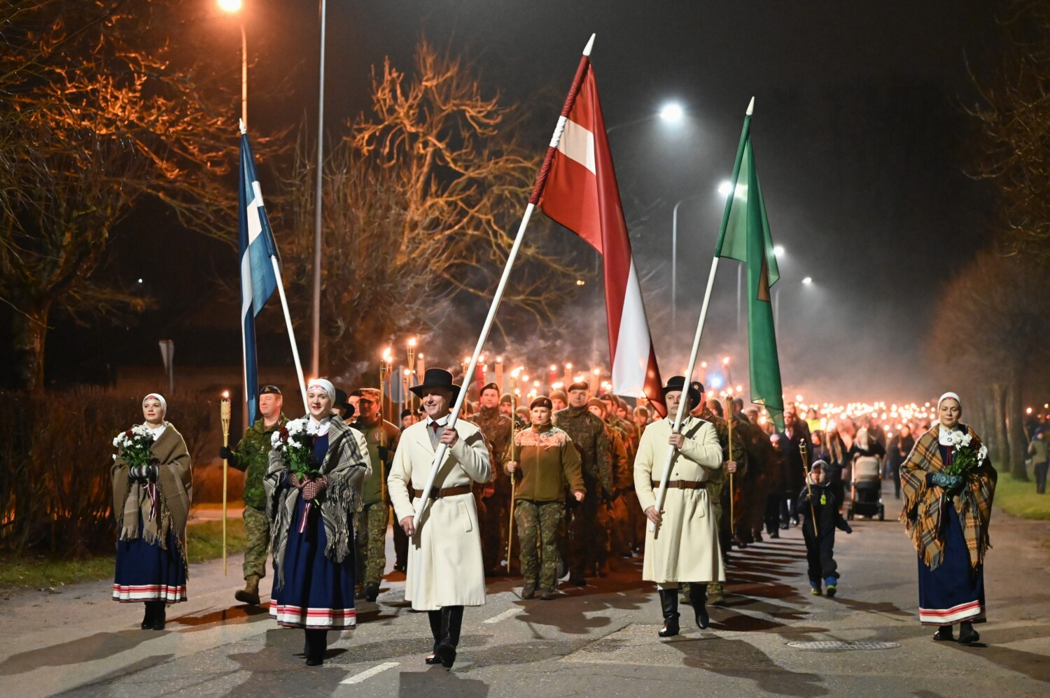 Lāčplēša dienas lāpu gājiens Preiļos