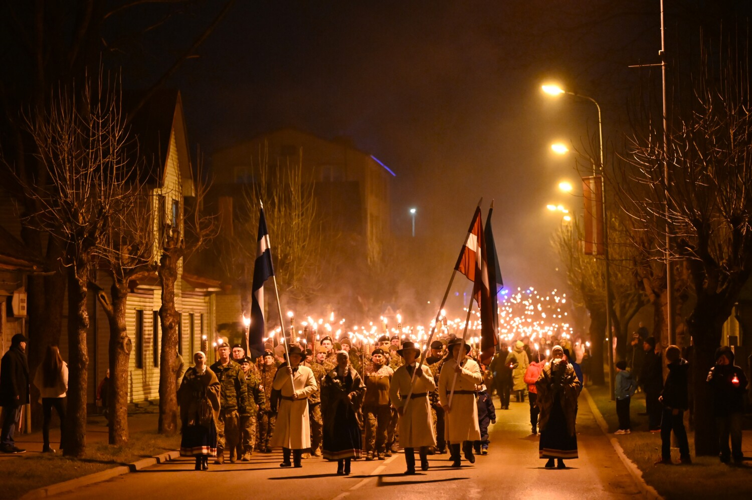 Lāčplēša dienas lāpu gājiens Preiļos