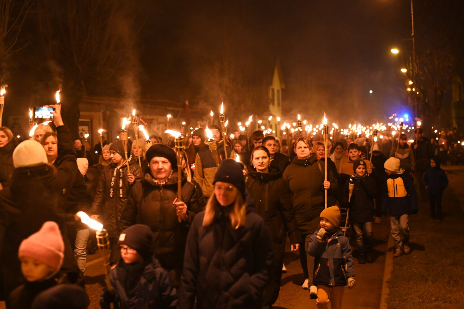 Lāčplēša dienas lāpu gājiens Preiļos