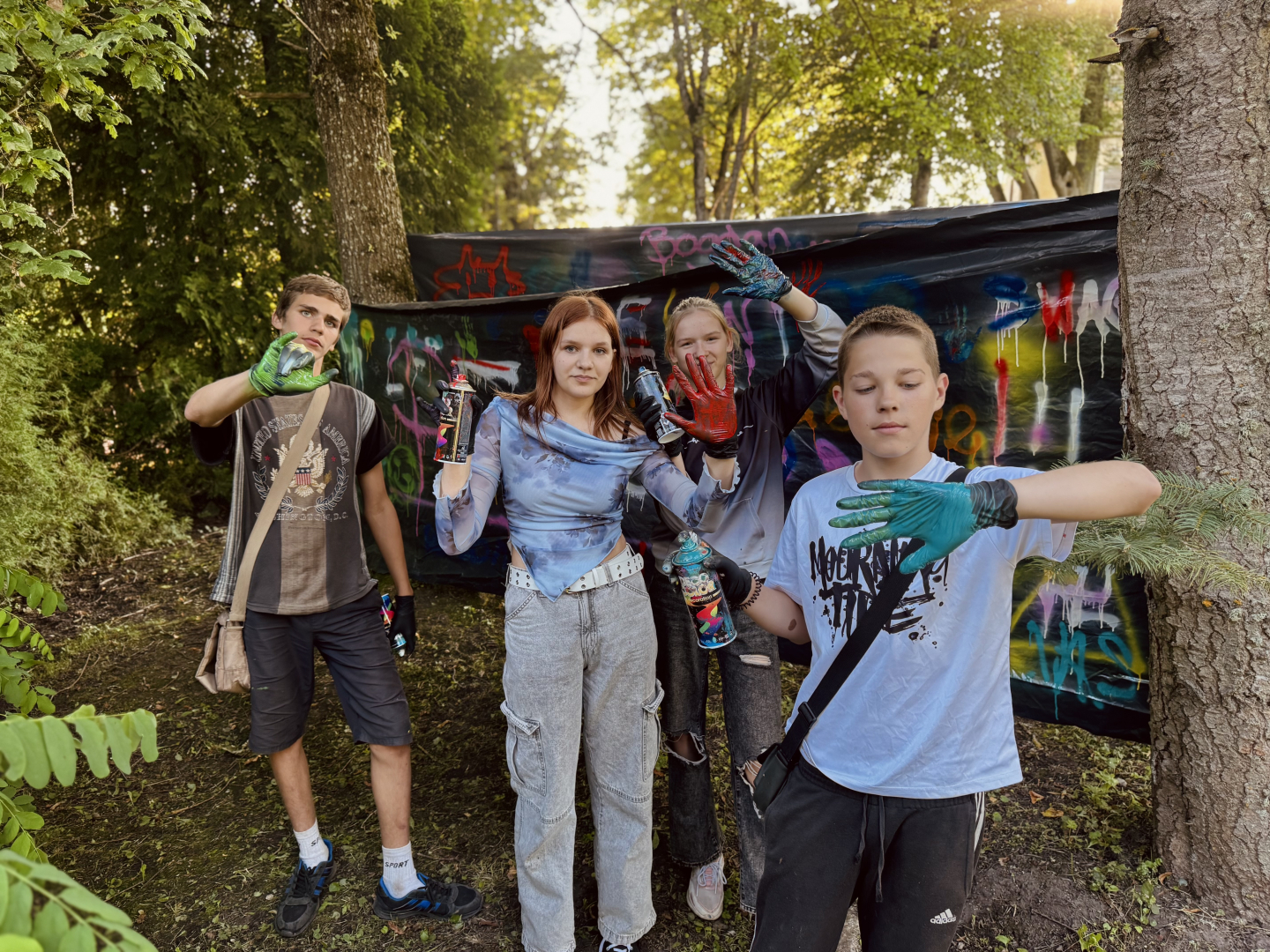 Graffiti darbnīca jauniešiem Riebiņos