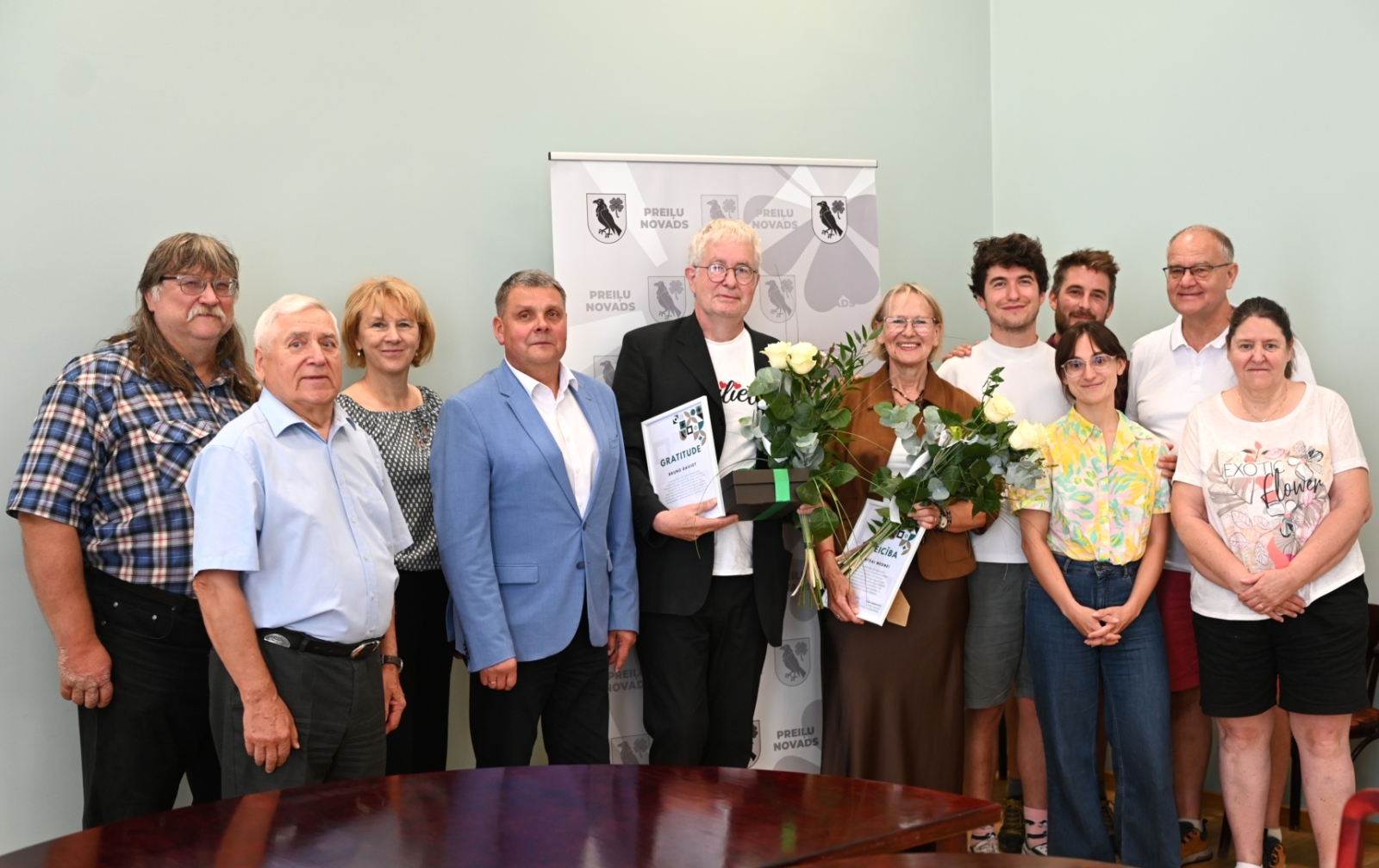 Pašvaldībā viesojās Preiļu novada Goda pilsonis Bruno Davio