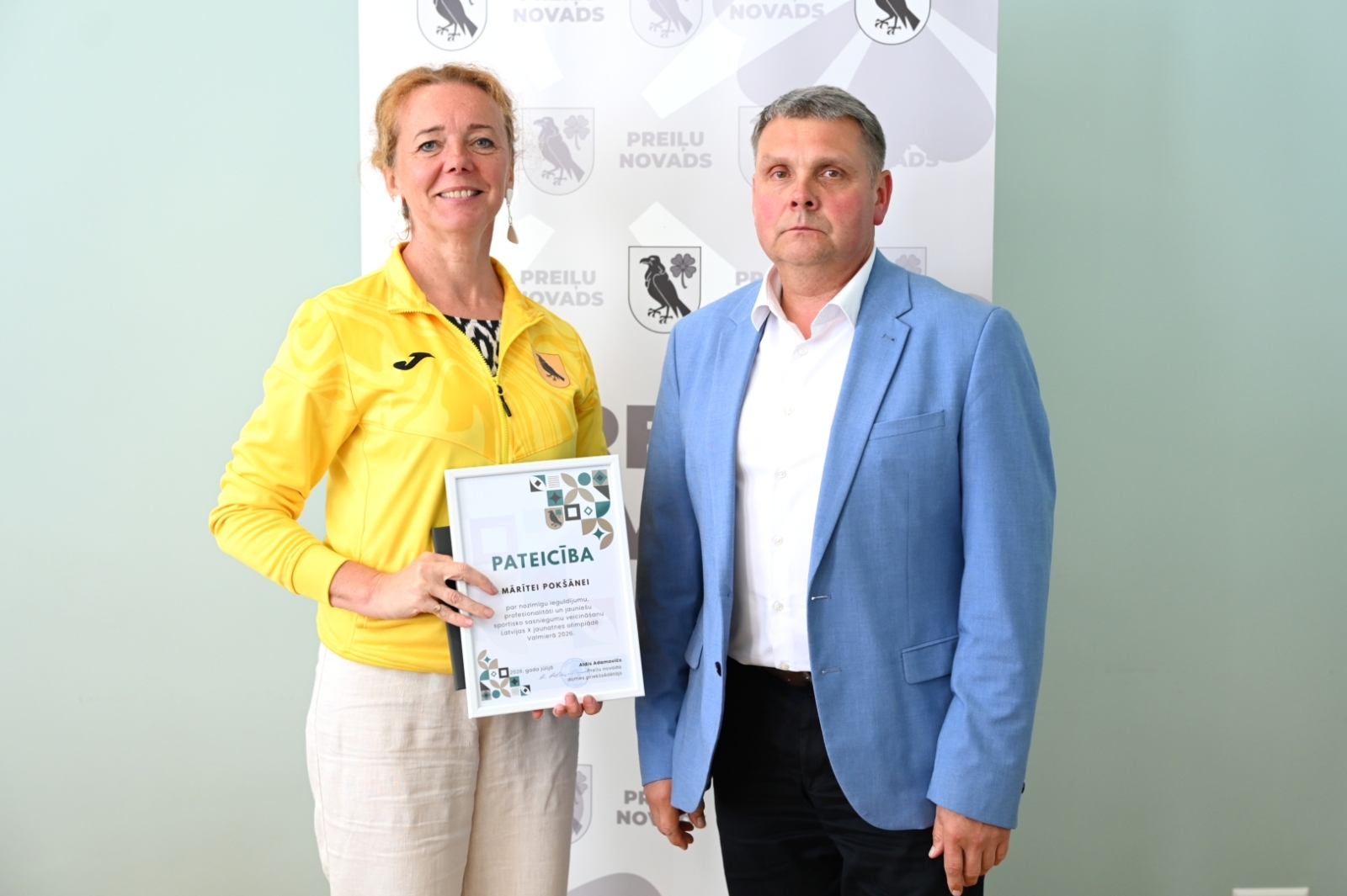 Pašvaldībā tika sveikti Latvijas X Jaunatnes olimpiādes Valmierā laureāti, dalībnieki un viņu treneri